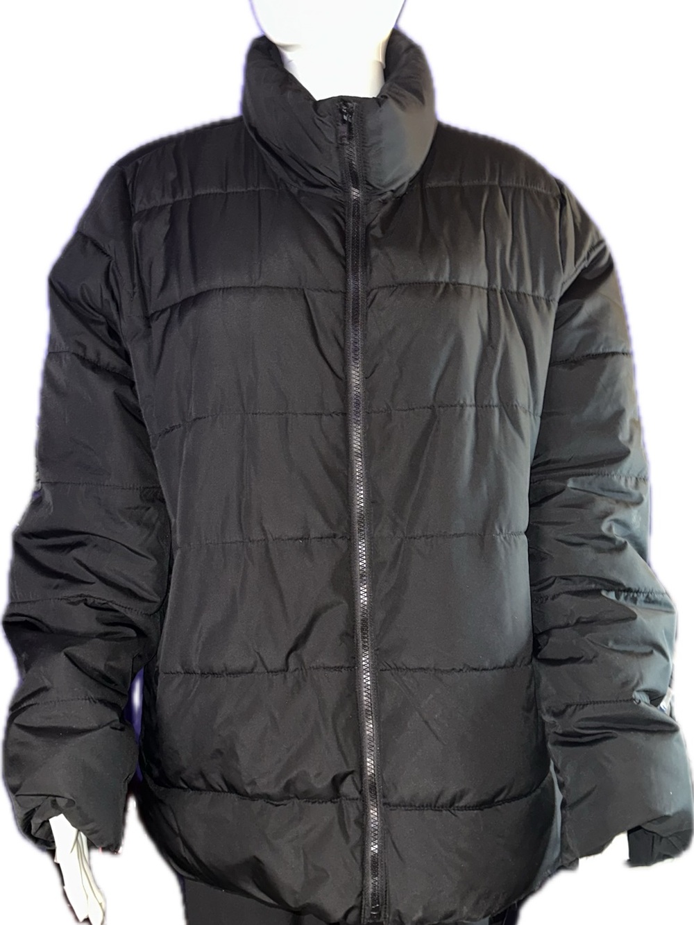 Women Black Quilted Puffer Old Navy Jacket